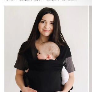 Black lalabu simple wrap - light wear for one baby